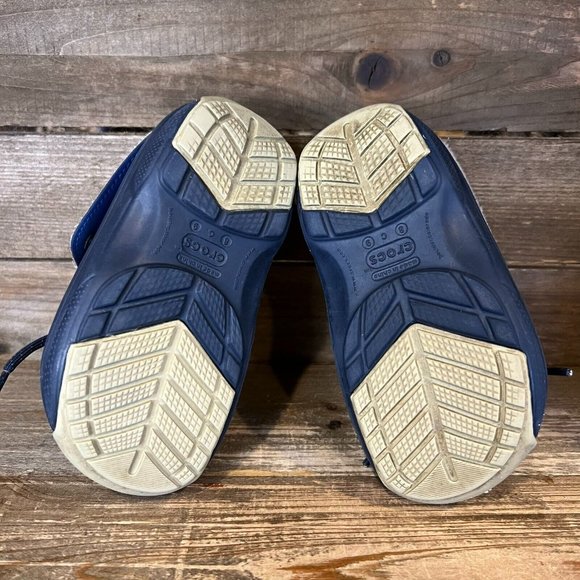 Childrens Crocs Blitzen Convertible Navy Blue Waterproof Snow Boots Size 8 C GUC - Picture 5 of 6